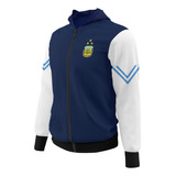 Campera Deportiva Capucha Argentina Campeon Afa 3 Estrellas