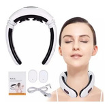 Masajeador De Cuello Con Electrodos Para Fisioterapia Color Blanco