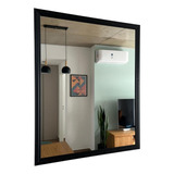 Espejo 40x50 Cm Marco Fino Para Colgar Baño Deco Marco Negro