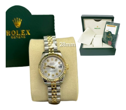 Relógio Rolex Pequeno 28mm Base Eta 2840 Vidro Safira Luxo