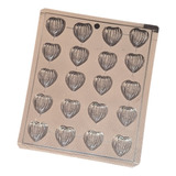 * Molde Para Chocolate 20 Corazones Almendra Jabon Sn Valent