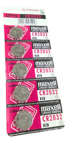 Bateria Cr2032 Maxell Original  Cartela Com 5 Uns