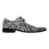   Gales Zebra Zapato Acordonado En Punta Priamo Italy