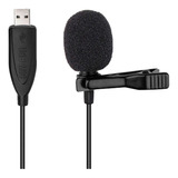 Microfono Corbatero Usb Para Pc Notebook Streaming Envios