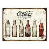 Cartel De Chapa Vintage Publicidad Coca Cola B027 30x40cm
