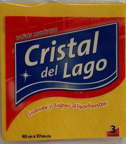 Paño Amarillo Cristal Lago X3  10 Paquetes