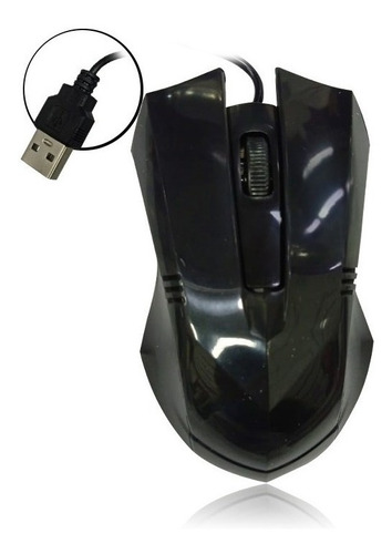 Mouse Notebook Com Fio Usb Optico Pc Games Simples Barato