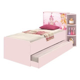  Cama De Solteiro Rosa Para Menina Com Cama Auxiliar Liz Fg