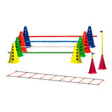 Escada De Agilidade + 10 Cones Furados Com 05 Barreiras