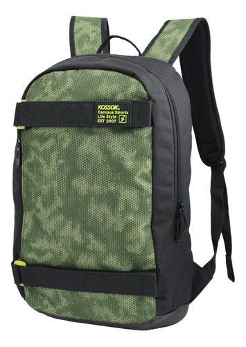 Mochila Kossok Dron Reforzada (porta Skate Premium) Color Verde