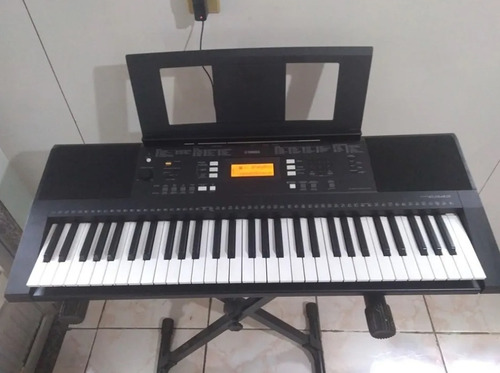 Teclado Yamaha E343+fonte+suporte+pedal