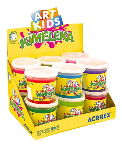 Kimeleka Slime 180g Art Kids 12 Unidades - Acrilex