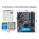 Kit Motherboard Intelh61 1155 + Intel I3 3240 Conpuerto M.2.