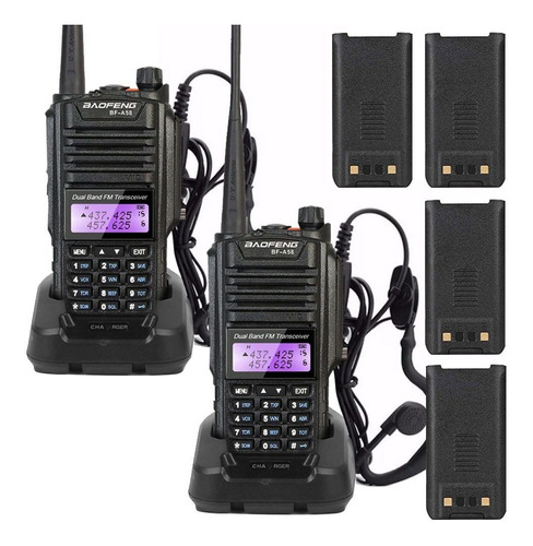 Kit X 2 Handy Walkie Talkie Baofeng A58 Vhf/uhf Waterproof