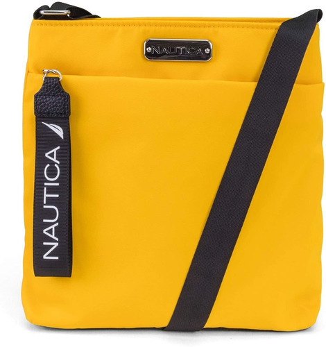 Nautica Diver - Bolso Cruzado Pequeño De Nailon Para Mujer Color Amarillo