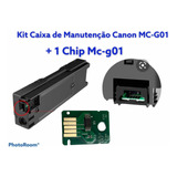 Caixa De Manutenção + 1 Chip Canon Gx7010 Gx6010 Mc-g01 Comp