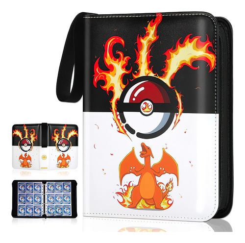 9 Bolsillos Carpeta De Tarjetas Pokémon Con 50 Manguitos