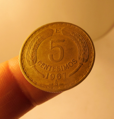Moneda 5 Centesimos. Chile 1967