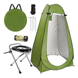  Carpa Portatil P/baño+inodoro Portatil De Acero Inoxidable