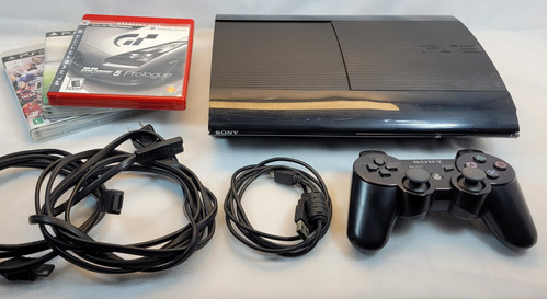 Ps3 Super Slim 250gb Completo Funcionando Com Jogos