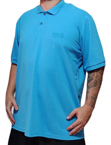 Camiseta Masculina Polo Piquet Plus Size Ktron - Tamanho G2