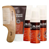 Blend Barba De Respeito 3 Unid, 1 Esfoliante Pré 60g E Pente