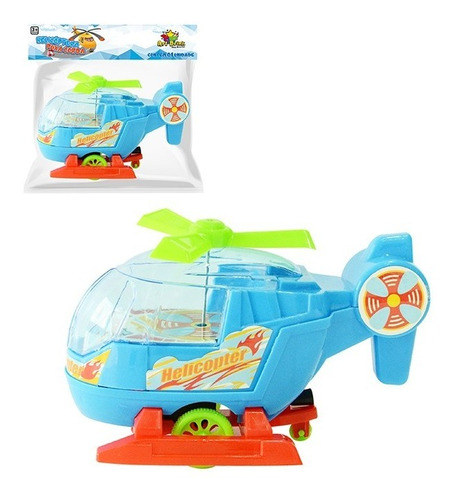 Brinquedo Bebê Infantil Helicóptero Movido Puxa A Corda 