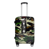 Owen Valija De Viaje Grande Estampada Rígida Ow40006 24 Color Blanco Camuflada Verde