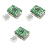 Kit 3x Driver Para Motor De Passo A4988 Reprap Nfe