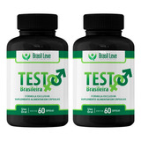 Kit 2x Testo Brasileira Feno Grego Taurina 120 Cáps