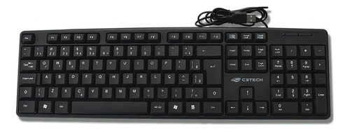 Teclado C3tech Abnt2 Anti-respingo Kb-15bk Idioma Português Brasil Cor De Teclado Preto