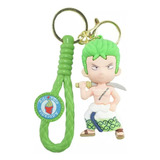 Llavero De Goma One Piece Zoro Sin Remera