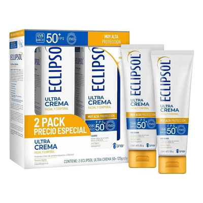 Eclipsol Protector Solar Ultra Fps 50 2 De 125 Gr Uso Diario | Envío gratis