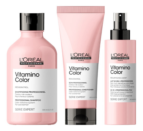 Shampoo + Acondicionador + 10 En 1 Vitamino Color Loréal Pro