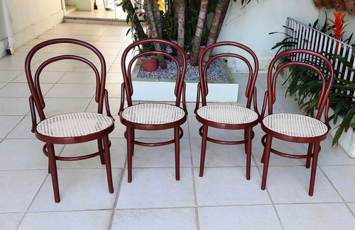 Antigas Cadeiras Thonet Thonart (4 Peças)