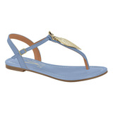 Sandalia Feminina Rasteirinha Pingente Flat Vizzano 6371374