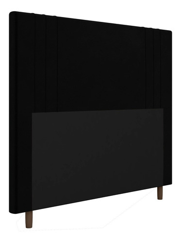 Cabeceira Cama Box Casal Ferrara 140cm Corano Preto