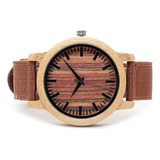 Reloj De Madera Bobo Bird Gd009 Bambú 44 Mm Con Caja