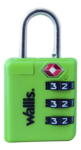 Candado Combinación Tsa 3 Discos Multiusos Seguridad Wallis