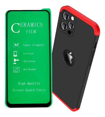 Funda Estuche 360 + Vidrio Ceramico Para iPhone 11 Pro