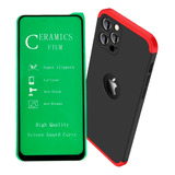 Funda Estuche 360 + Vidrio Ceramico Para iPhone 11 Pro