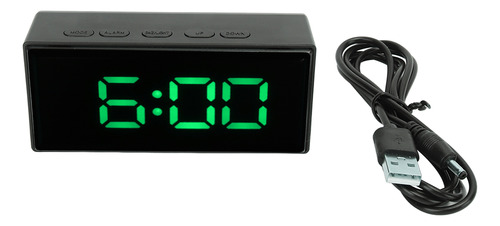 Reloj Despertador Digital Con Espejo, Pantalla Led Inteligen