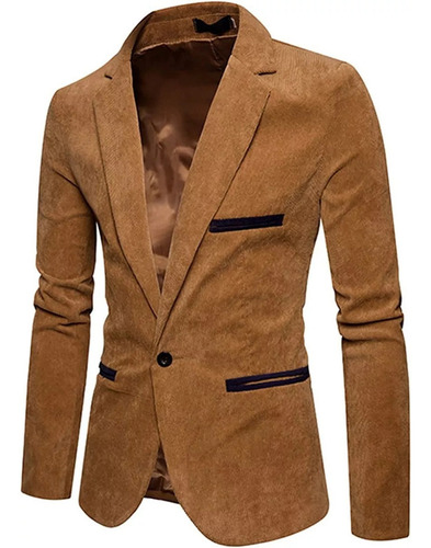 Blazer De Terciopelo Para Hombre Slim Fit Solido