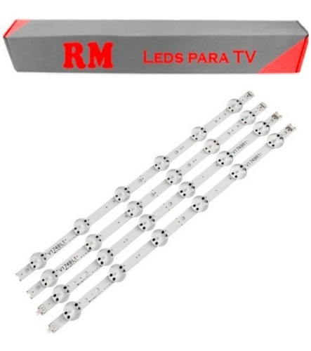 Kit 4 Barras Led Tv Novo 49uj6565 49uj6525 Compativel LG