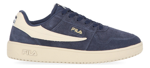 Zapatillas Fila Acd Classic Hombre Gamuza En Azul Y Beige | 