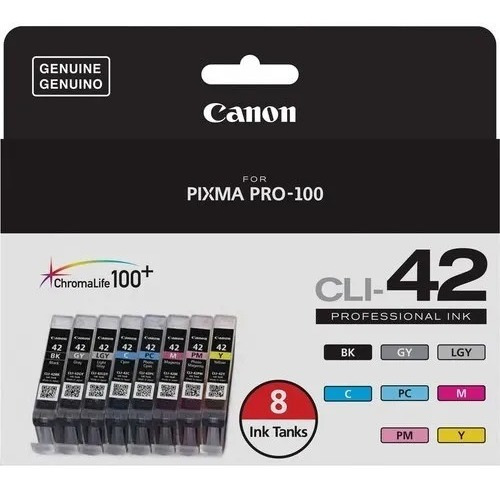Canon Kit De 8 Tintas Cli-42 Para Pixma Pro 100 1 De C/color