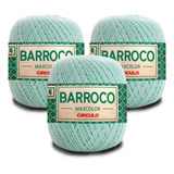 Kit 3 Barbante Barroco Maxcolor N4 200g - 2204 Verde Candy