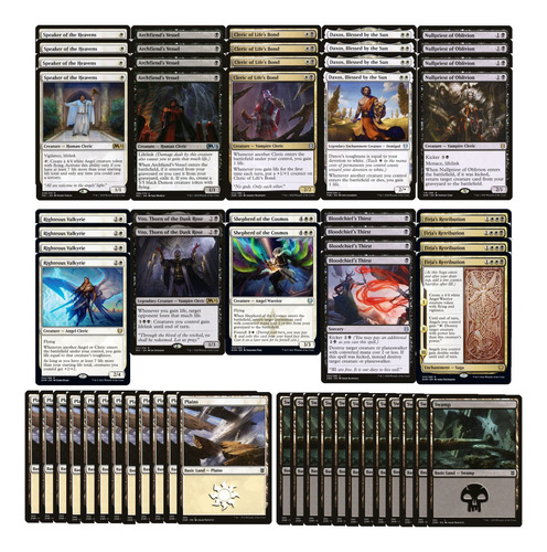 Elite Orzhov Angel Clric Deck - Negro Blanco - Muy Potente -