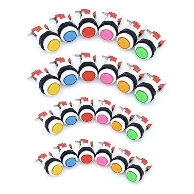 24 Piezas Botones Arcade Maquinita Bicolor Y Micros Zippy