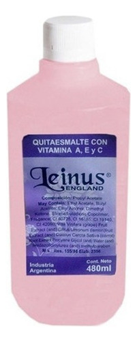 Quita Esmalte Manicuria Pedicura Profesional Leinus 500ml 12